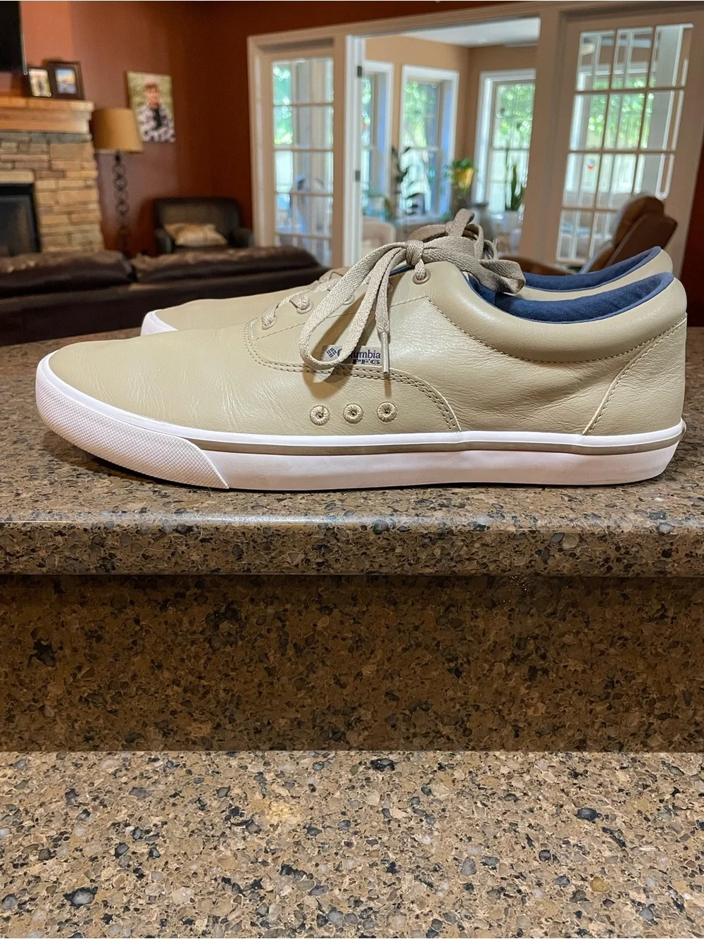 Columbia Slack Tide Lace Dockside PFG Boat Shoe Grip Oxford Tan Truffle Sz 14